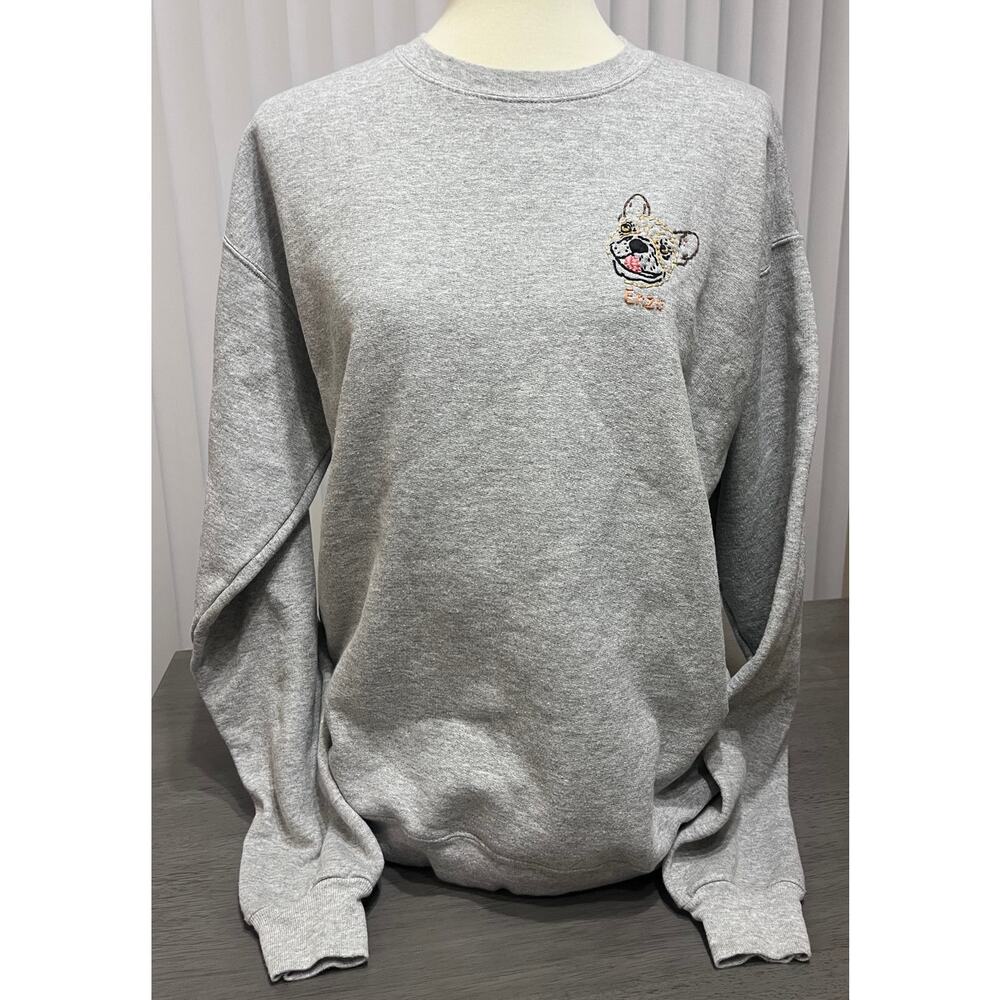 Women's Grey Dog Sweatshirt
